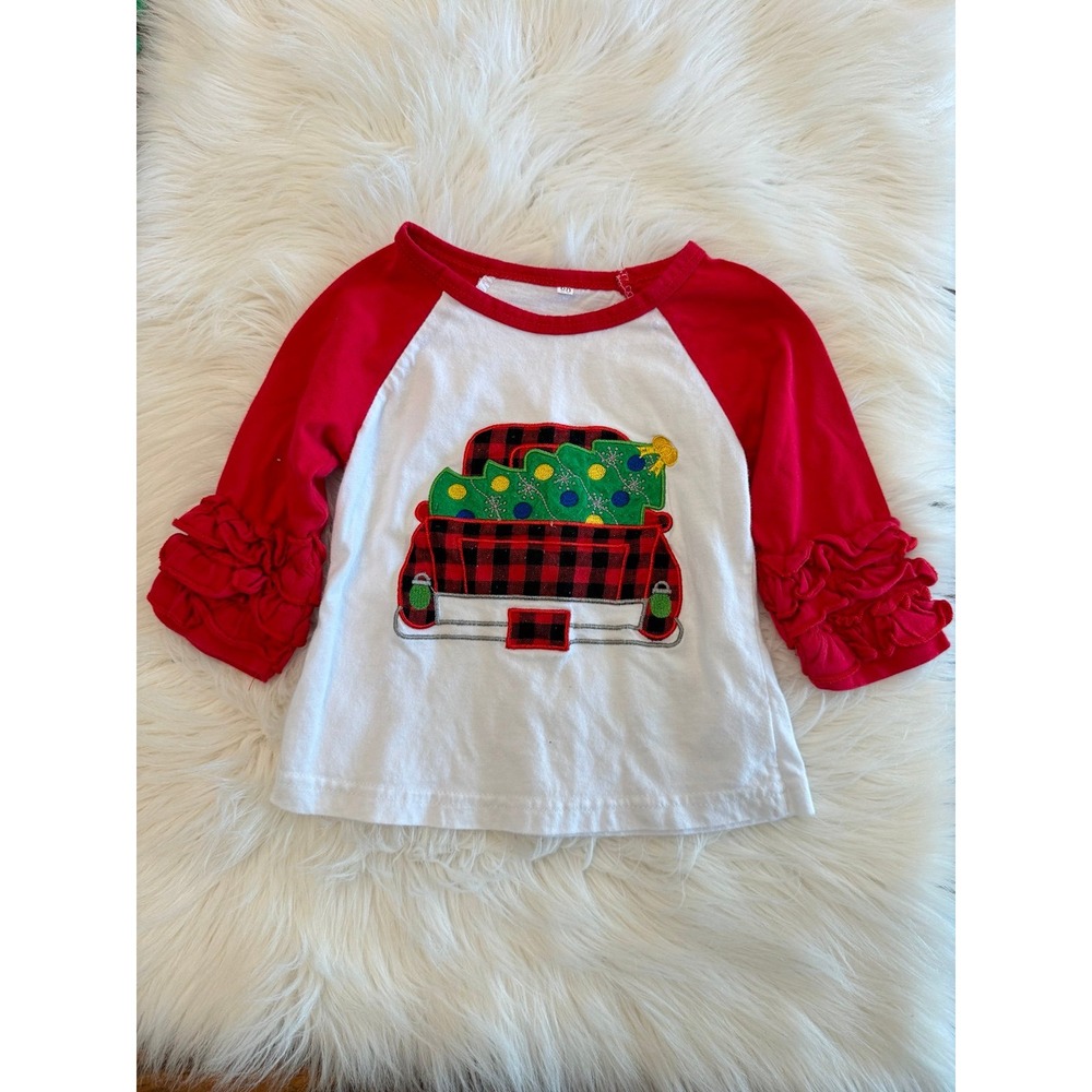 Christmas tree with truck applique top 2t fit‎